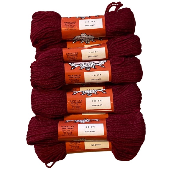 Dubonnet VTG NOS Scovill Dritz Luxury 100% Virgin Wool Needlepoint 40 yds - Picture 6 of 6
